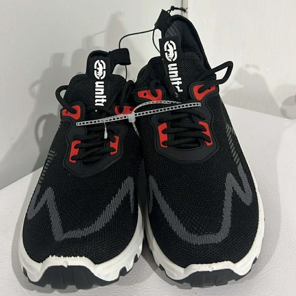 Men's Black and Red Sneakers